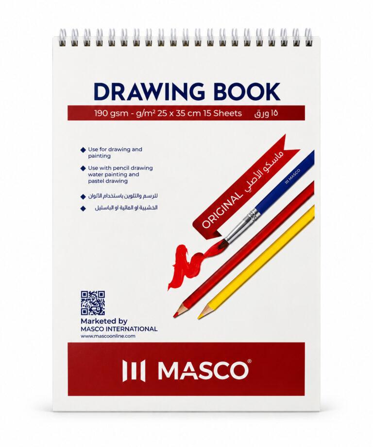 B4 Spiral Drawing Book 190 gsm 25 x 35 cm, 15 Sheets