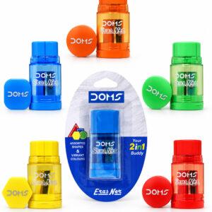 2-in-1 Eraser & Pencil Sharpener, Assorted Shapes & Colours, 1 Piece