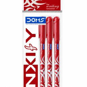 Inxify 0.7 mm Ballpoint Pens with Ergonomic Grip, Red Ink, Pack of 5