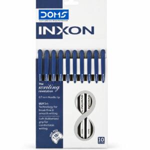 INXON Ballpoint Pens 0.7 mm Needle Tip Blue Ink Pack of 10
