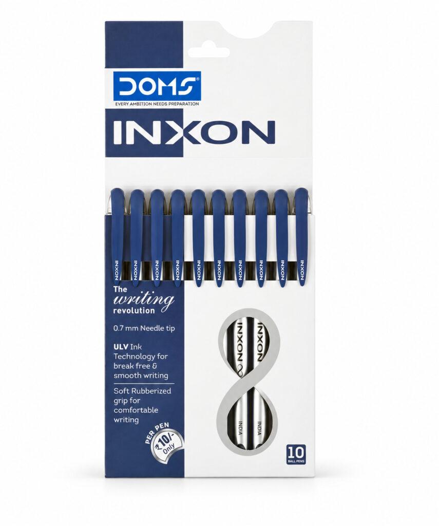 INXON Ballpoint Pens 0.7 mm Needle Tip Blue Ink Pack of 10
