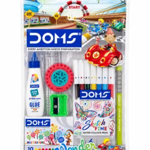 Kids Wonder Art Kit with Wax Crayons, Water Colour Pens, Ruler & White Glue, 1 Set