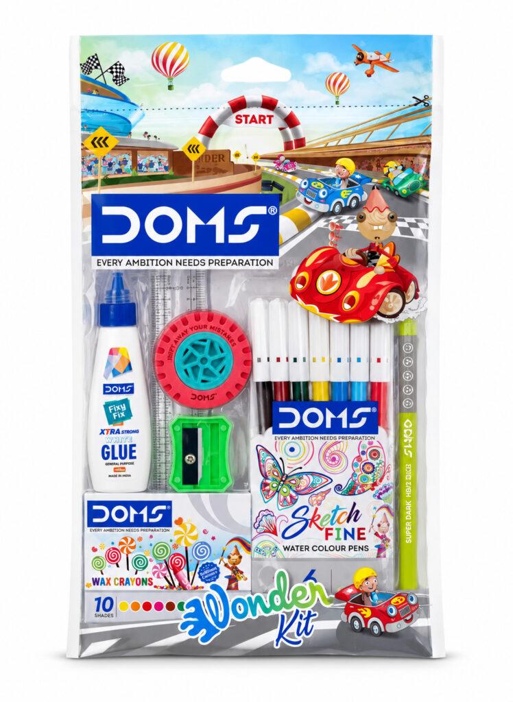 Kids Wonder Art Kit with Wax Crayons, Water Colour Pens, Ruler & White Glue, 1 Set