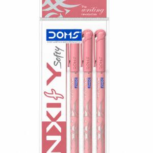 Inxify Softy 0.7 mm Ballpoint Pens with Ergonomic Grip, Red Ink, Pack of 5