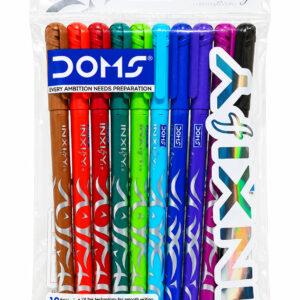 Inxify 1.0 mm Ball Point Pens, 10 Assorted Colours, Pack of 10