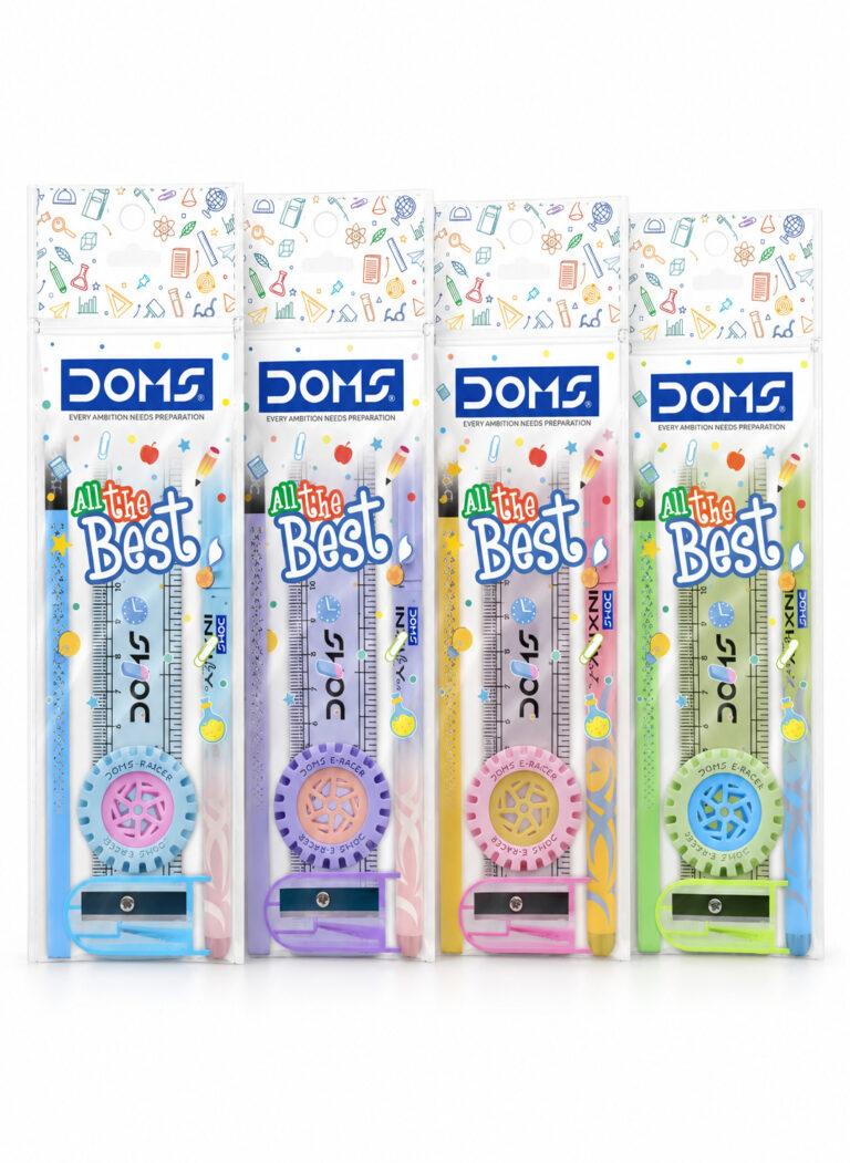 Stationery Kit All The Best with Pencil, Ruler, Eraser, Sharpener & Ball Point Pen, 5 Pieces, Assorted Colours