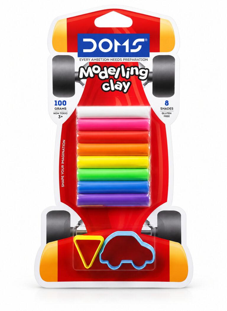 Modelling Clay Set, 8 Shades, 100 g with 2 Shape Toys, Non-Toxic, 1 Set